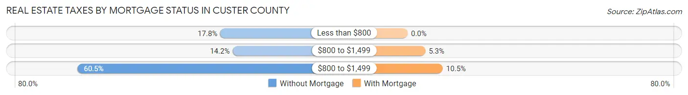 Real Estate Taxes by Mortgage Status in Custer County