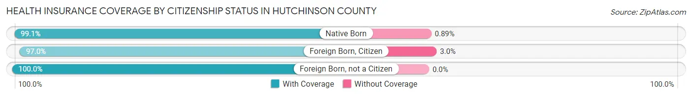 Health Insurance Coverage by Citizenship Status in Hutchinson County