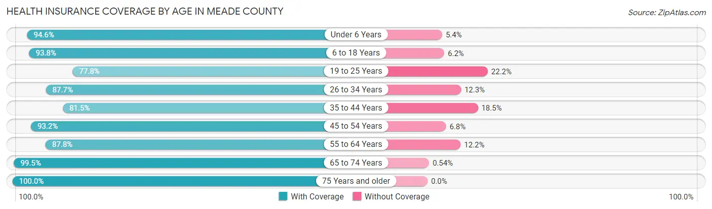 Health Insurance Coverage by Age in Meade County