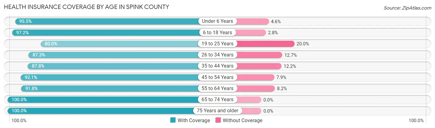 Health Insurance Coverage by Age in Spink County
