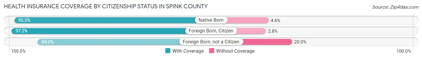 Health Insurance Coverage by Citizenship Status in Spink County