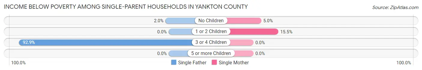 Income Below Poverty Among Single-Parent Households in Yankton County