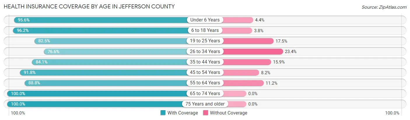 Health Insurance Coverage by Age in Jefferson County