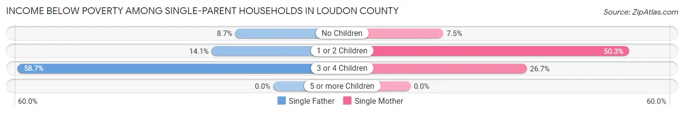 Income Below Poverty Among Single-Parent Households in Loudon County
