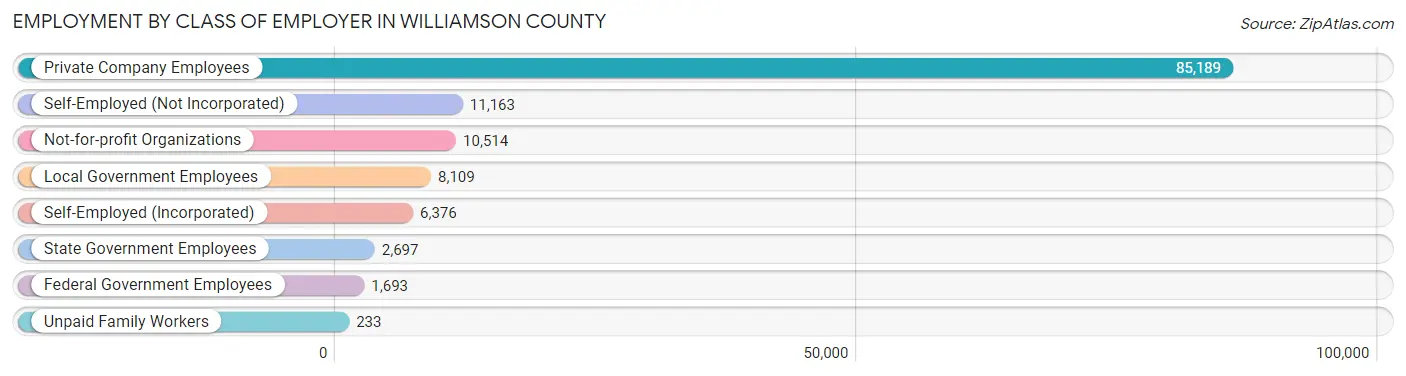 Employment by Class of Employer in Williamson County