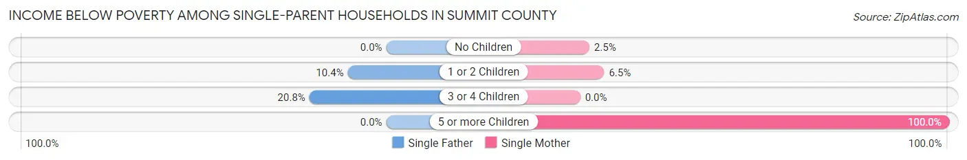 Income Below Poverty Among Single-Parent Households in Summit County