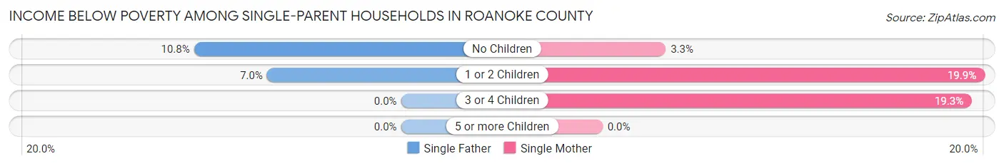 Income Below Poverty Among Single-Parent Households in Roanoke County