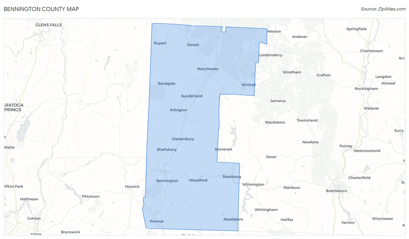 Bennington County Map
