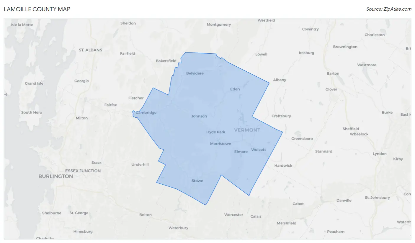Lamoille County Map