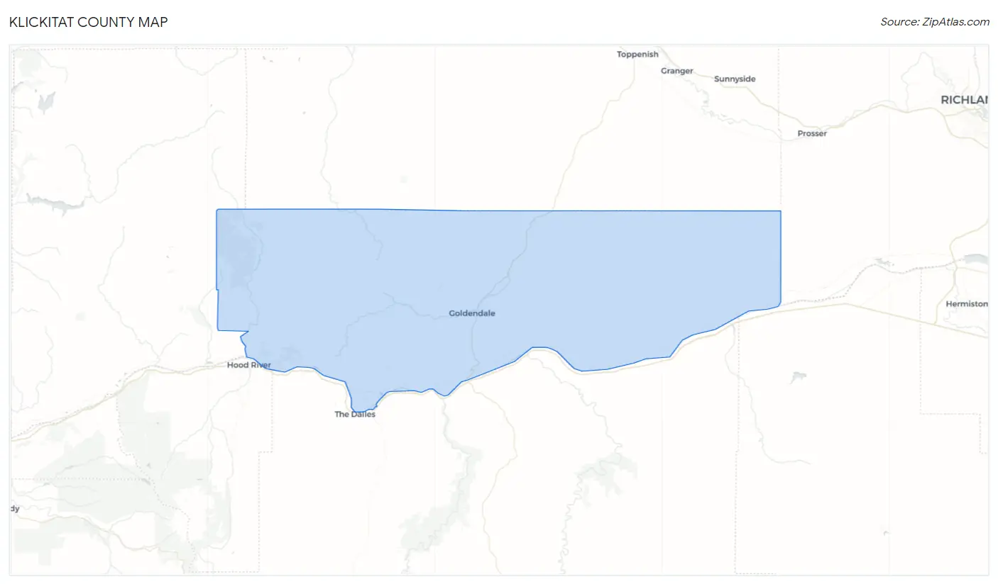 Klickitat County Map