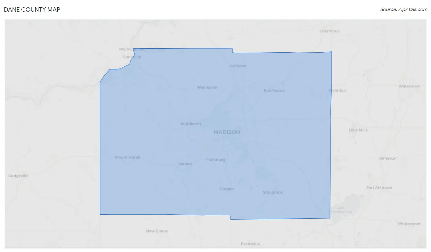 Dane County Map