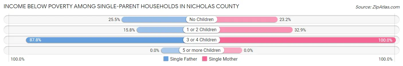 Income Below Poverty Among Single-Parent Households in Nicholas County