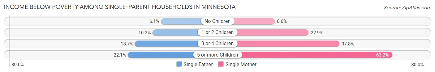 Income Below Poverty Among Single-Parent Households in Minnesota