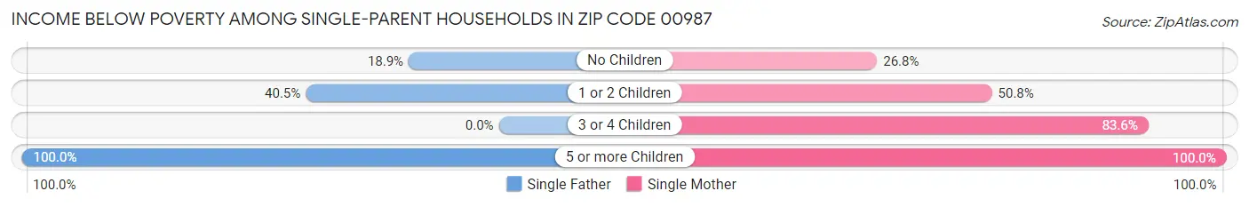 Income Below Poverty Among Single-Parent Households in Zip Code 00987