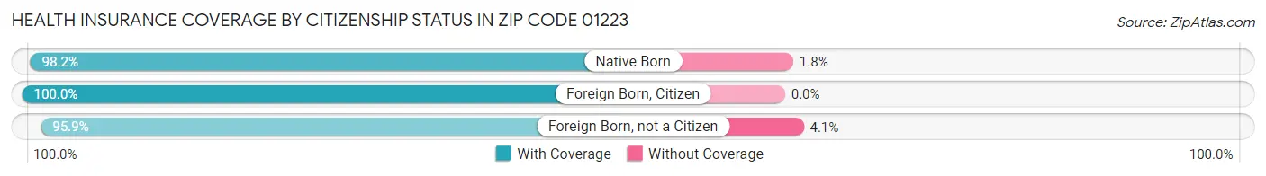Health Insurance Coverage by Citizenship Status in Zip Code 01223