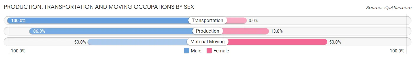 Production, Transportation and Moving Occupations by Sex in Zip Code 02210