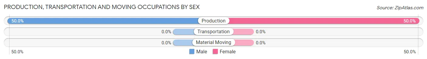 Production, Transportation and Moving Occupations by Sex in Zip Code 03750