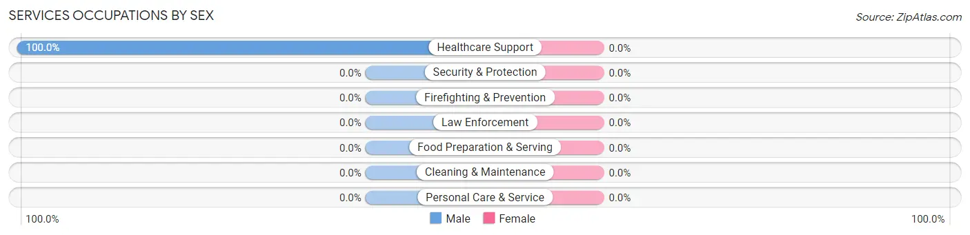 Services Occupations by Sex in Zip Code 04267