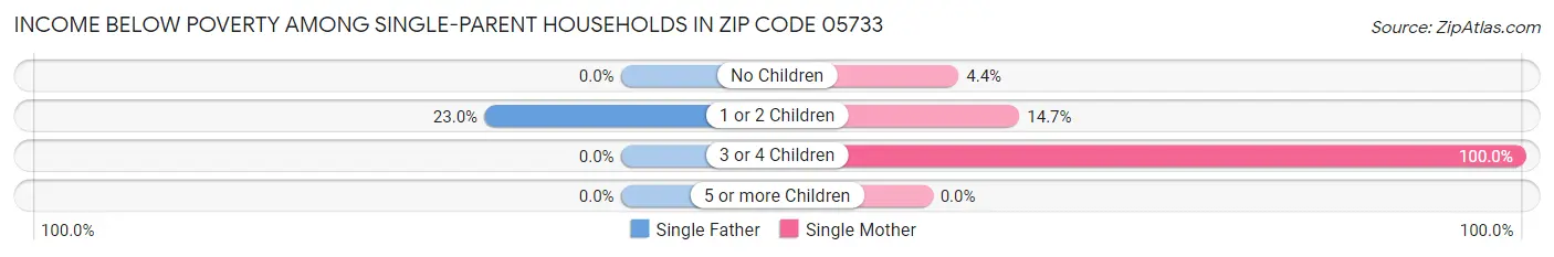 Income Below Poverty Among Single-Parent Households in Zip Code 05733