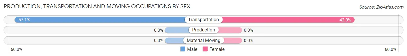 Production, Transportation and Moving Occupations by Sex in Zip Code 05907