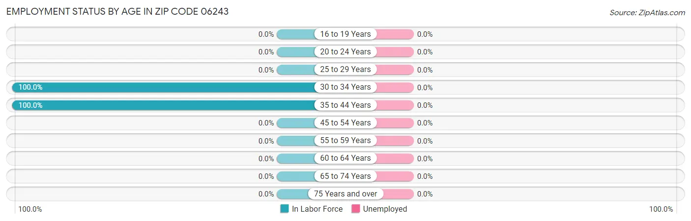 Employment Status by Age in Zip Code 06243
