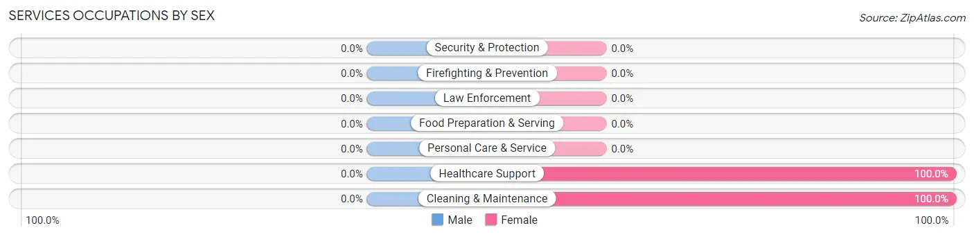 Services Occupations by Sex in Zip Code 06390