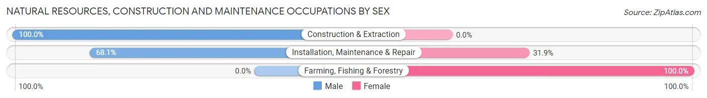Natural Resources, Construction and Maintenance Occupations by Sex in Zip Code 06478