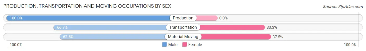 Production, Transportation and Moving Occupations by Sex in Zip Code 07021