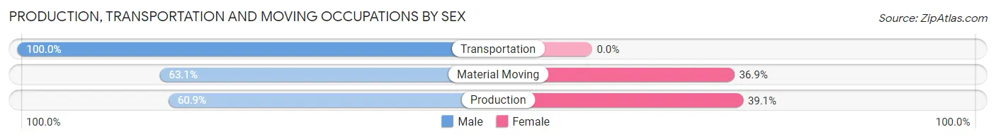 Production, Transportation and Moving Occupations by Sex in Zip Code 07022