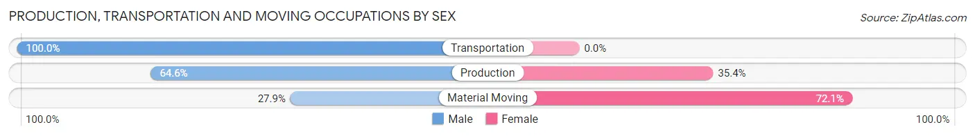 Production, Transportation and Moving Occupations by Sex in Zip Code 07031