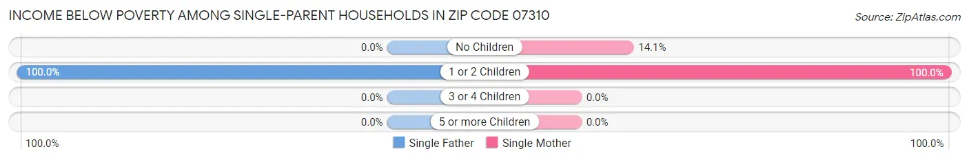 Income Below Poverty Among Single-Parent Households in Zip Code 07310
