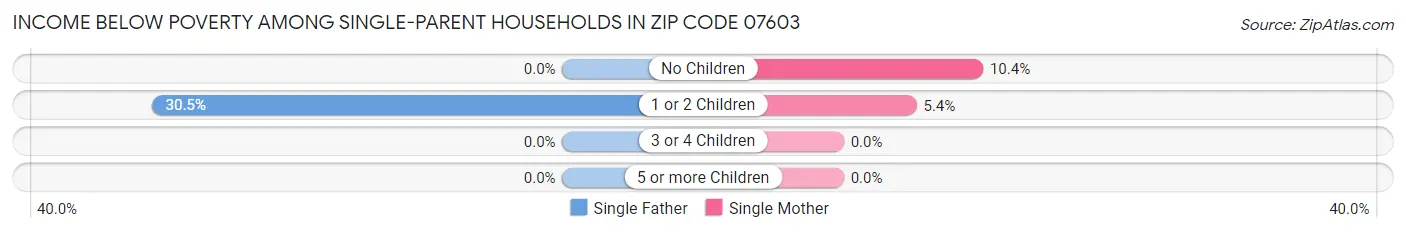 Income Below Poverty Among Single-Parent Households in Zip Code 07603