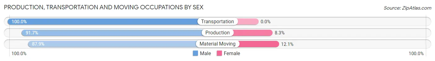 Production, Transportation and Moving Occupations by Sex in Zip Code 08045
