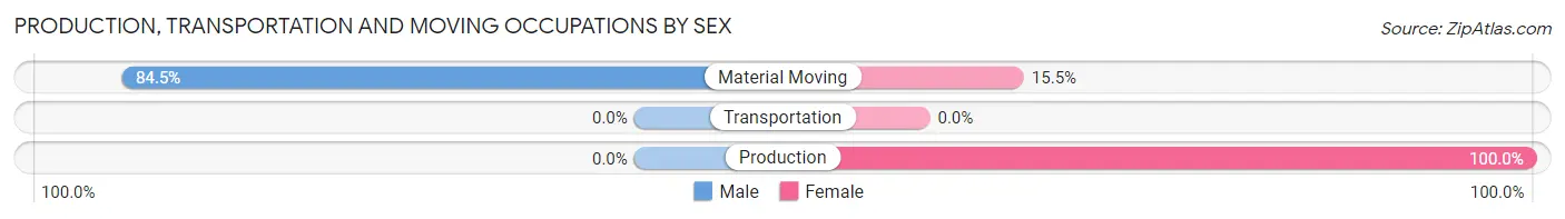 Production, Transportation and Moving Occupations by Sex in Zip Code 08544
