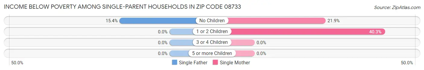 Income Below Poverty Among Single-Parent Households in Zip Code 08733