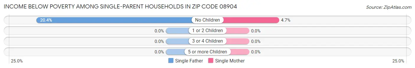 Income Below Poverty Among Single-Parent Households in Zip Code 08904