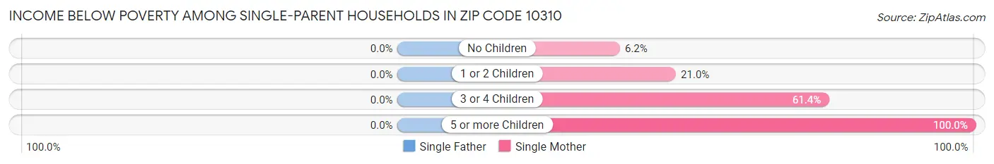 Income Below Poverty Among Single-Parent Households in Zip Code 10310