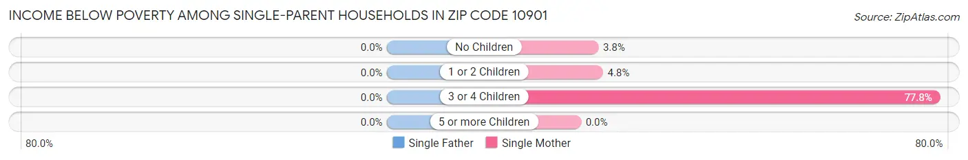 Income Below Poverty Among Single-Parent Households in Zip Code 10901