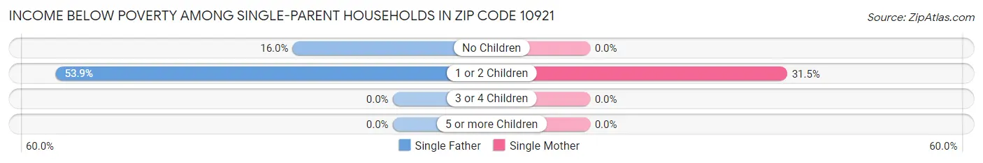 Income Below Poverty Among Single-Parent Households in Zip Code 10921