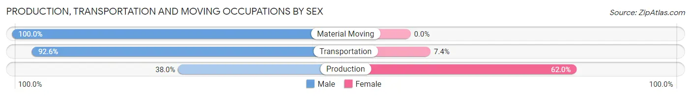 Production, Transportation and Moving Occupations by Sex in Zip Code 11415
