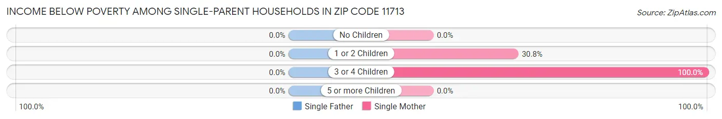 Income Below Poverty Among Single-Parent Households in Zip Code 11713