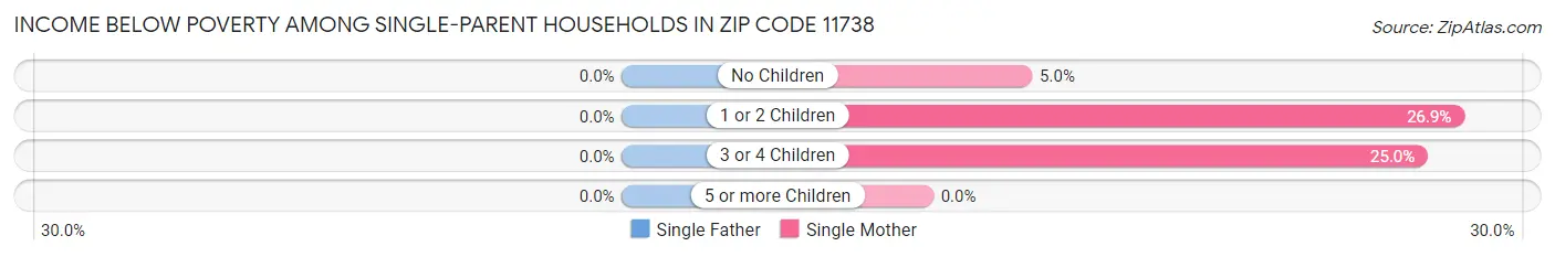 Income Below Poverty Among Single-Parent Households in Zip Code 11738