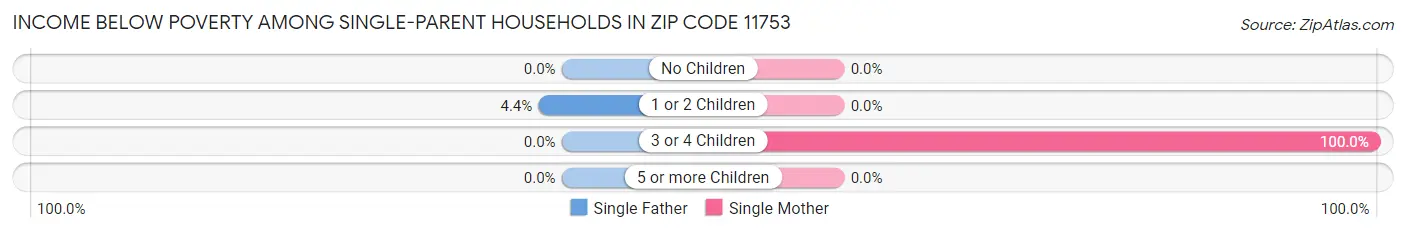 Income Below Poverty Among Single-Parent Households in Zip Code 11753
