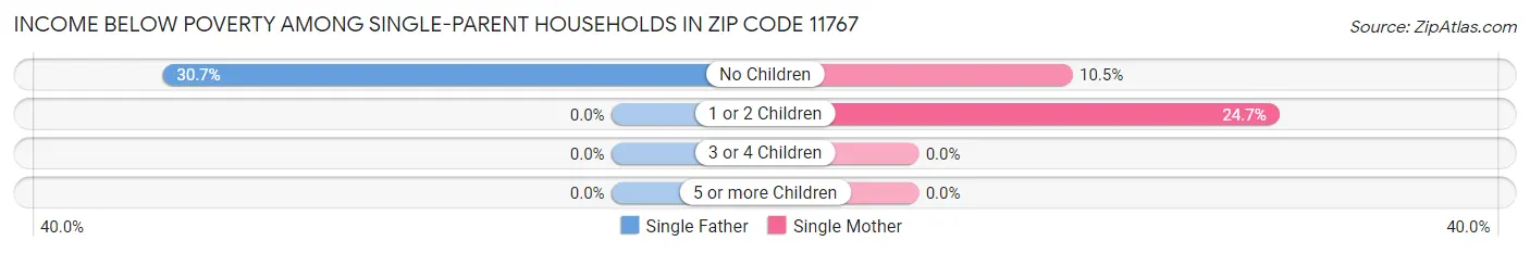 Income Below Poverty Among Single-Parent Households in Zip Code 11767