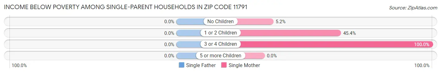 Income Below Poverty Among Single-Parent Households in Zip Code 11791