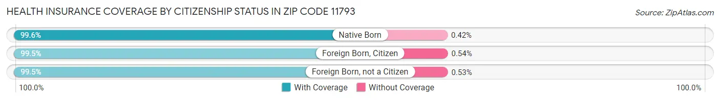 Health Insurance Coverage by Citizenship Status in Zip Code 11793