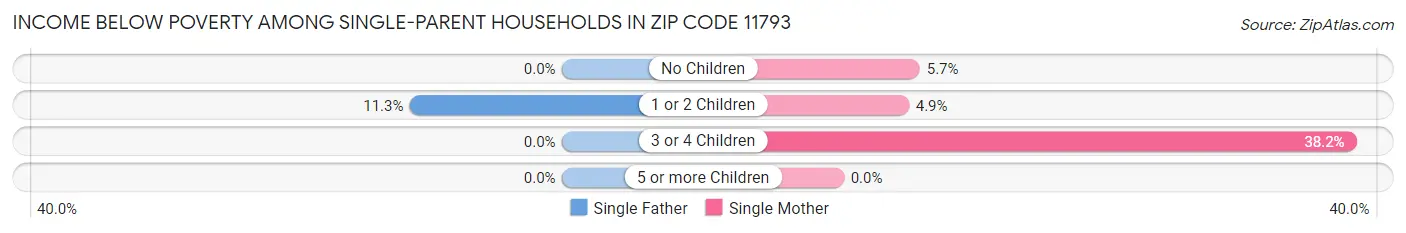 Income Below Poverty Among Single-Parent Households in Zip Code 11793