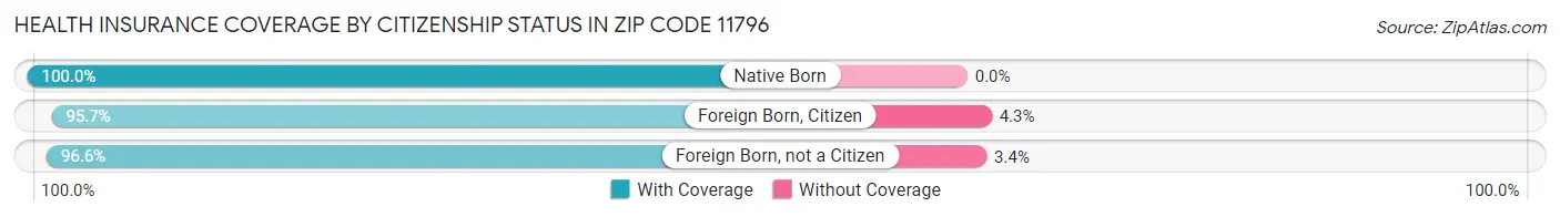 Health Insurance Coverage by Citizenship Status in Zip Code 11796