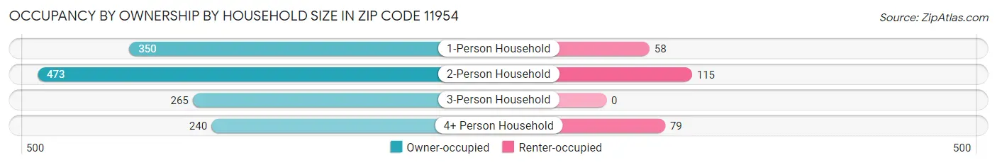 Occupancy by Ownership by Household Size in Zip Code 11954