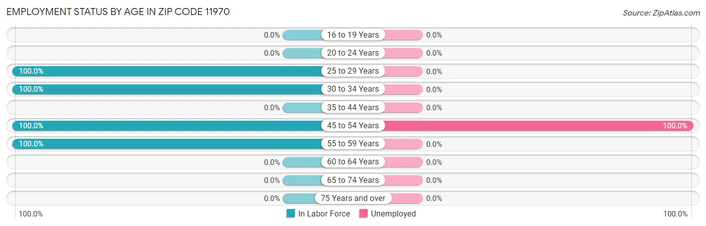 Employment Status by Age in Zip Code 11970